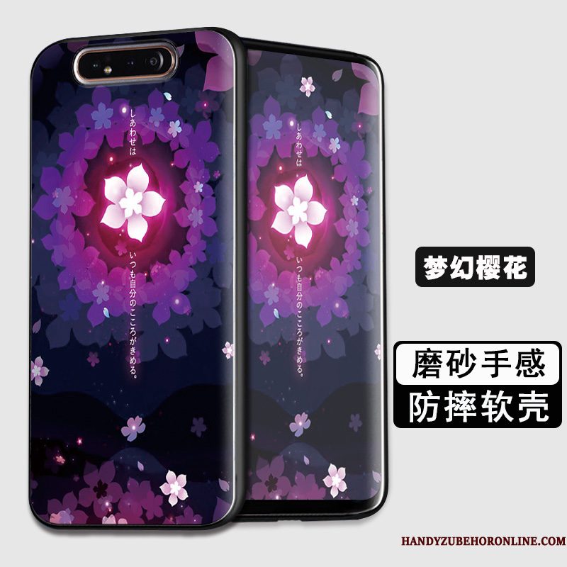 Hoesje Samsung Galaxy A80 Zakken Anti-fall Trend, Hoes Samsung Galaxy A80 Zacht Zwarttelefoon