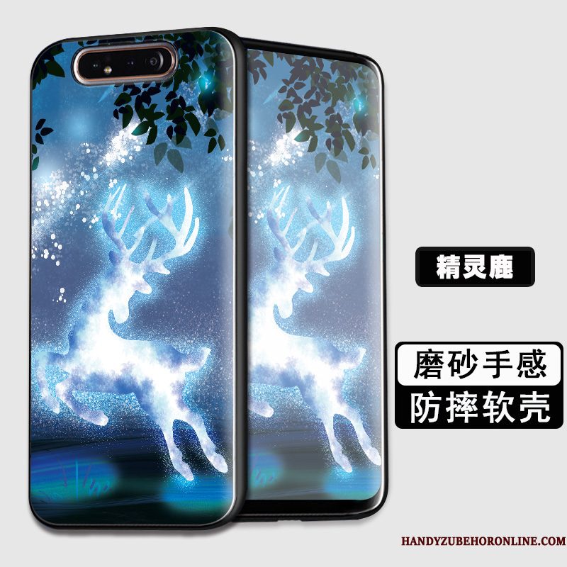 Hoesje Samsung Galaxy A80 Zakken Anti-fall Trend, Hoes Samsung Galaxy A80 Zacht Zwarttelefoon