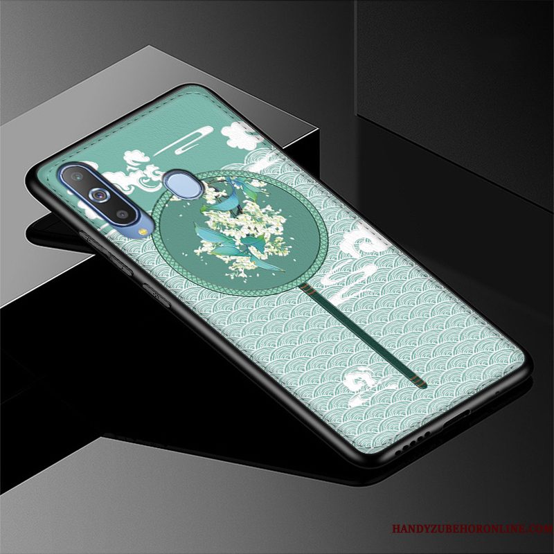 Hoesje Samsung Galaxy A8s Bescherming Patroon Groen, Hoes Samsung Galaxy A8s Spotprent Telefoon Trend