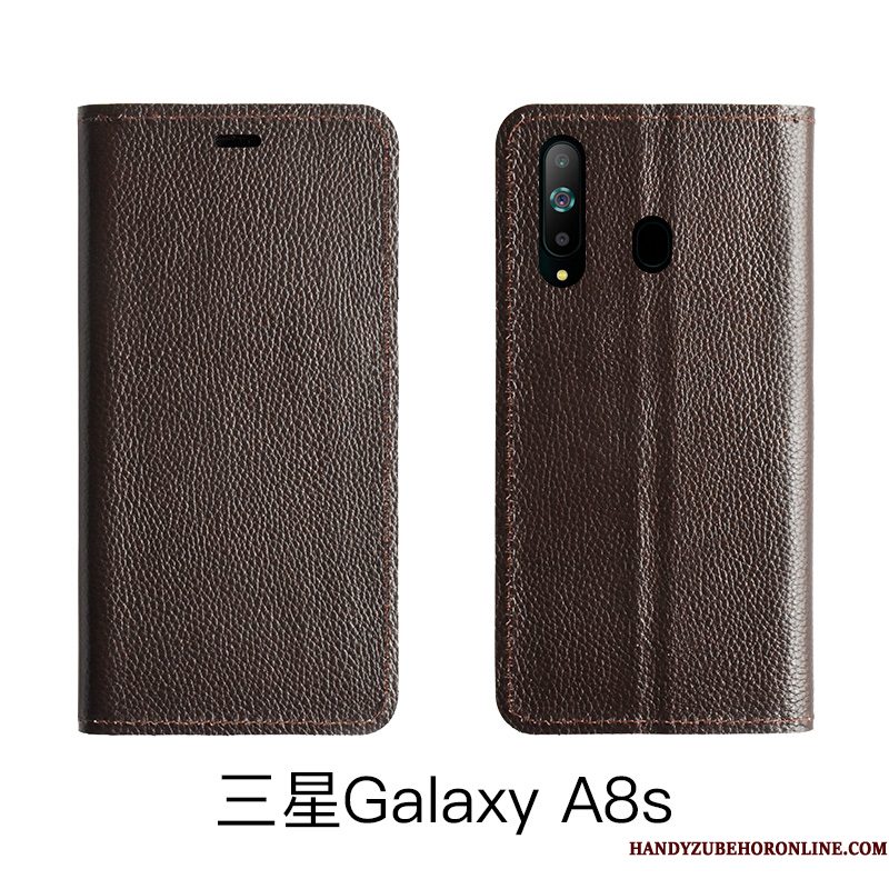 Hoesje Samsung Galaxy A8s Bescherming Telefoon High End, Hoes Samsung Galaxy A8s Zakken Rood Koe