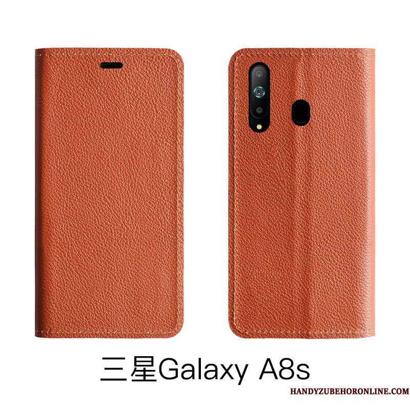 Hoesje Samsung Galaxy A8s Bescherming Telefoon High End, Hoes Samsung Galaxy A8s Zakken Rood Koe