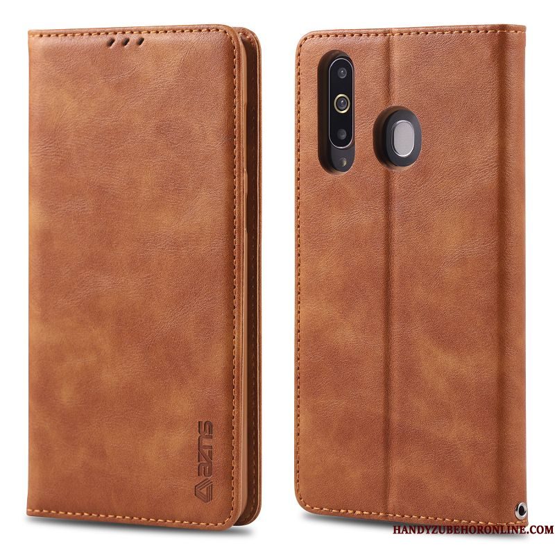 Hoesje Samsung Galaxy A8s Folio Elegante Bedrijf, Hoes Samsung Galaxy A8s Bescherming Hanger Kaart