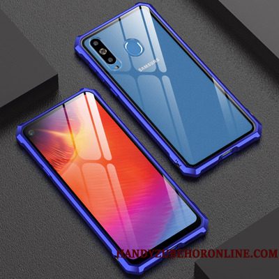 Hoesje Samsung Galaxy A8s Metaal Nieuwtelefoon, Hoes Samsung Galaxy A8s Bescherming Glas Groen