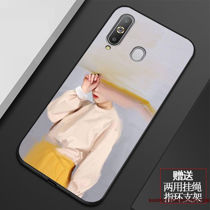 Hoesje Samsung Galaxy A8s Zacht Anti-fall Net Red, Hoes Samsung Galaxy A8s Spotprent Telefoon Trend