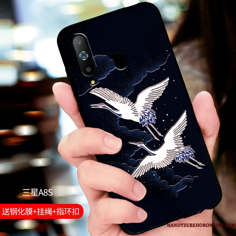 Hoesje Samsung Galaxy A8s Zacht Persoonlijk Pas, Hoes Samsung Galaxy A8s Bescherming Blauw Anti-fall