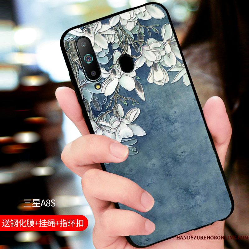 Hoesje Samsung Galaxy A8s Zacht Persoonlijk Pas, Hoes Samsung Galaxy A8s Bescherming Blauw Anti-fall