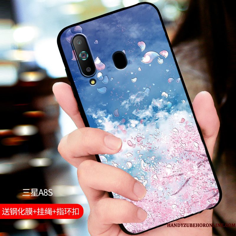 Hoesje Samsung Galaxy A8s Zacht Persoonlijk Pas, Hoes Samsung Galaxy A8s Bescherming Blauw Anti-fall