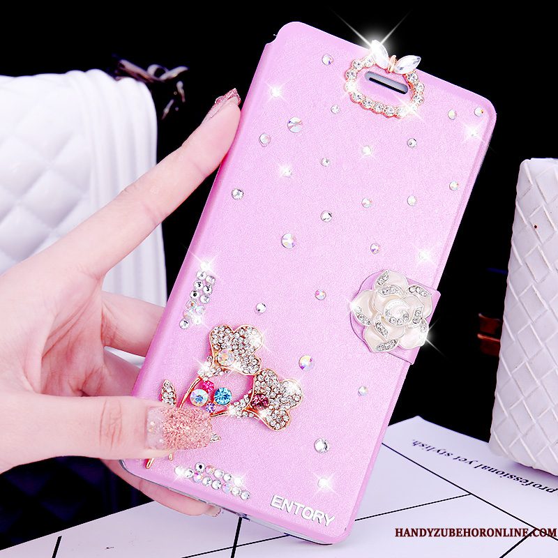 Hoesje Samsung Galaxy A9 2018 Bescherming Telefoon Trend, Hoes Samsung Galaxy A9 2018 Strass Roze Anti-fall