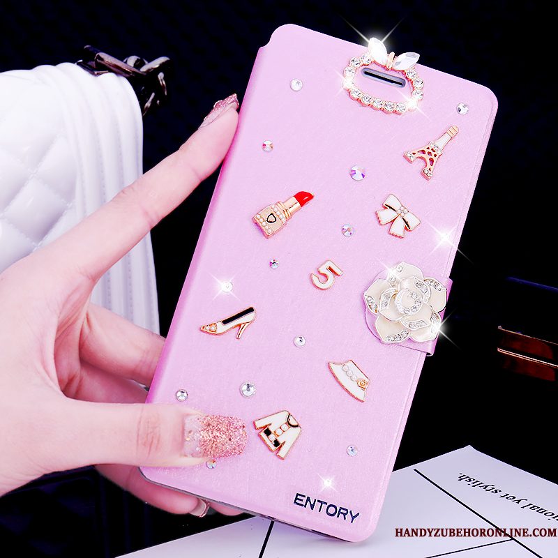 Hoesje Samsung Galaxy A9 2018 Bescherming Telefoon Trend, Hoes Samsung Galaxy A9 2018 Strass Roze Anti-fall