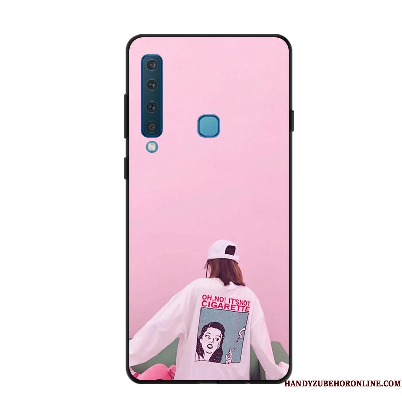 Hoesje Samsung Galaxy A9 2018 Spotprent Telefoon Wit, Hoes Samsung Galaxy A9 2018 Bescherming Schrobben Trendy Merk