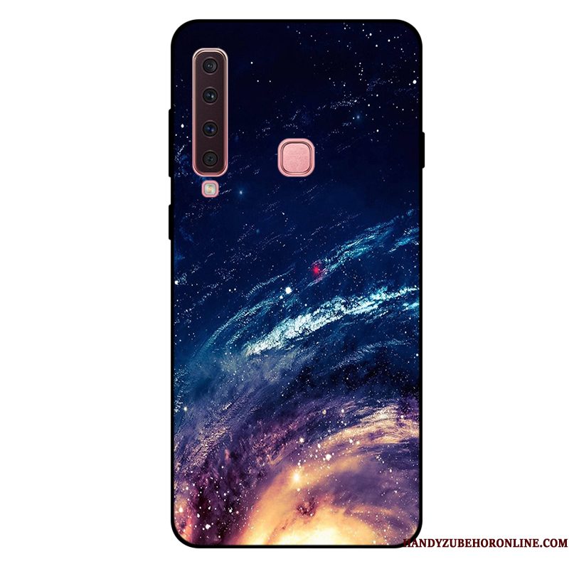 Hoesje Samsung Galaxy A9 2018 Zacht Schrobbentelefoon, Hoes Samsung Galaxy A9 2018 Bescherming Anti-fall Purper