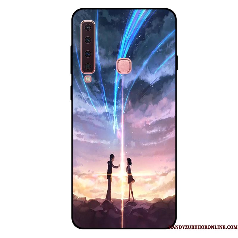 Hoesje Samsung Galaxy A9 2018 Zacht Schrobbentelefoon, Hoes Samsung Galaxy A9 2018 Bescherming Anti-fall Purper