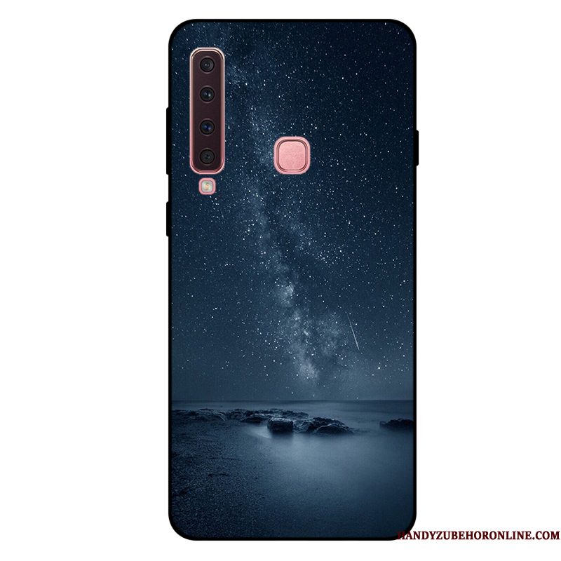 Hoesje Samsung Galaxy A9 2018 Zacht Schrobbentelefoon, Hoes Samsung Galaxy A9 2018 Bescherming Anti-fall Purper