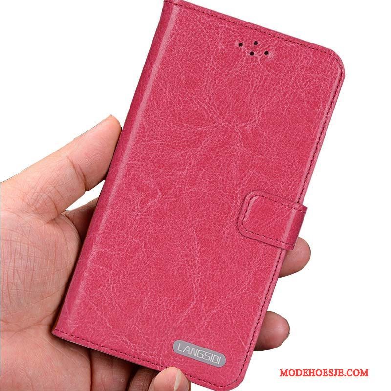 Hoesje Samsung Galaxy A9 Bescherming Eenvoudige Roze, Hoes Samsung Galaxy A9 Folio Telefoon