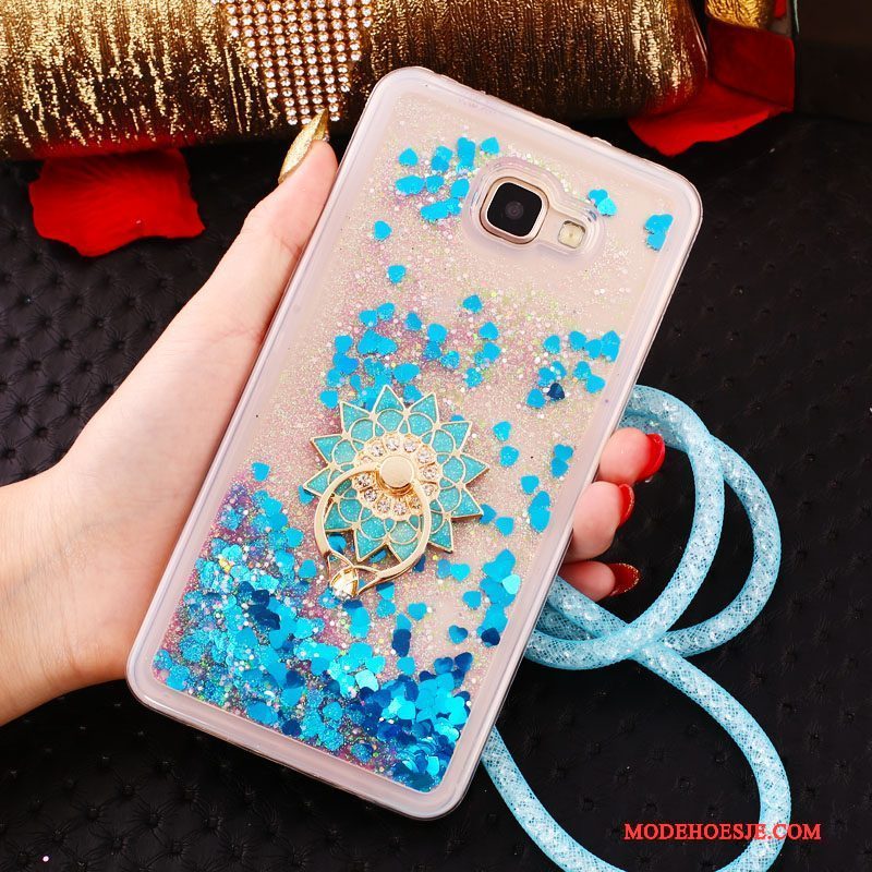 Hoesje Samsung Galaxy A9 Bescherming Telefoon Hoge, Hoes Samsung Galaxy A9 Siliconen Drijfzand Blauw