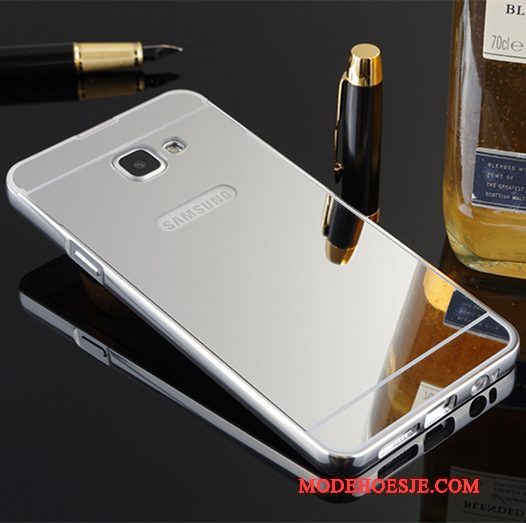 Hoesje Samsung Galaxy A9 Metaal Goudtelefoon, Hoes Samsung Galaxy A9 Bescherming Omlijsting