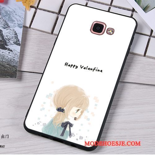 Hoesje Samsung Galaxy A9 Siliconen Anti-falltelefoon, Hoes Samsung Galaxy A9 Zacht Schrobben Roze