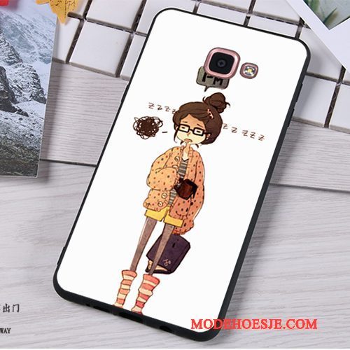 Hoesje Samsung Galaxy A9 Siliconen Anti-falltelefoon, Hoes Samsung Galaxy A9 Zacht Schrobben Roze