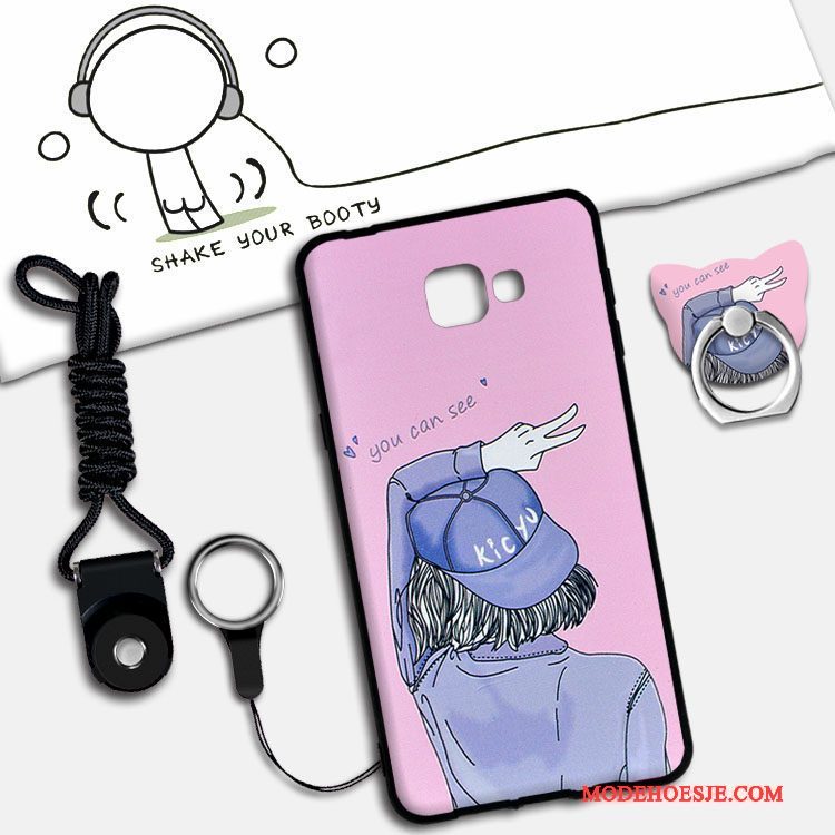 Hoesje Samsung Galaxy A9 Spotprent Groen Anti-fall, Hoes Samsung Galaxy A9 Ondersteuning Hanger Licht