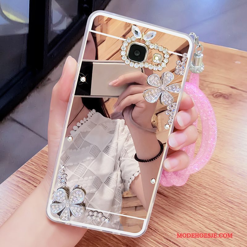 Hoesje Samsung Galaxy A9 Zakken Telefoon Hanger, Hoes Samsung Galaxy A9 Bescherming Persoonlijk Goud