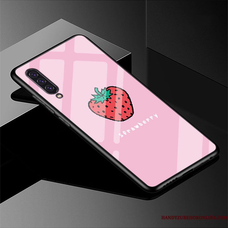 Hoesje Samsung Galaxy A90 5g Siliconen Eenvoudige Schrobben, Hoes Samsung Galaxy A90 5g Scheppend Glastelefoon