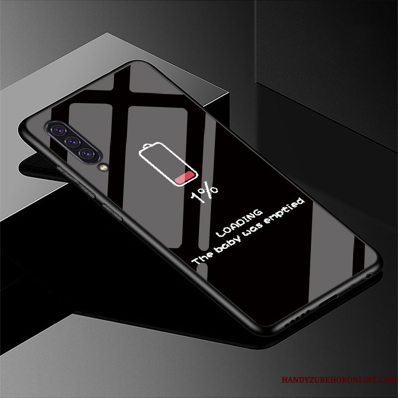 Hoesje Samsung Galaxy A90 5g Siliconen Eenvoudige Schrobben, Hoes Samsung Galaxy A90 5g Scheppend Glastelefoon