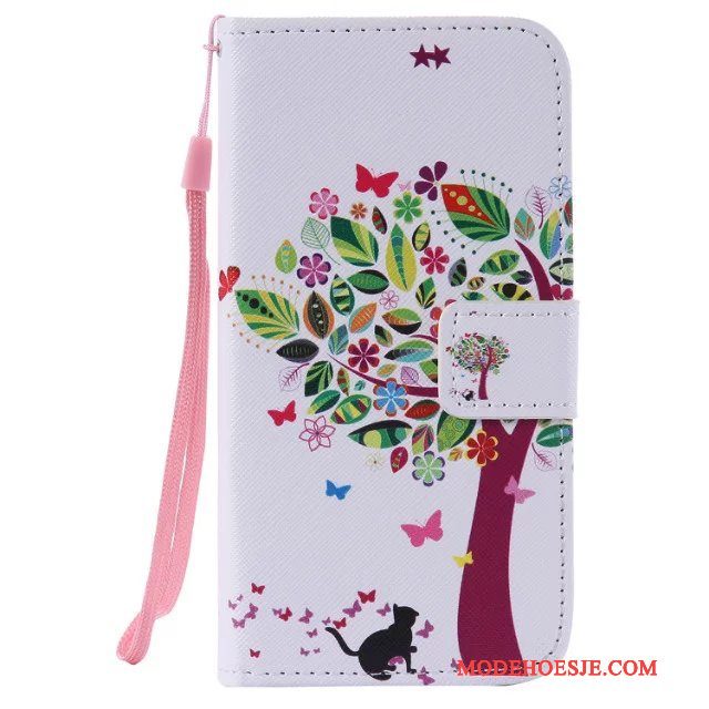 Hoesje Samsung Galaxy J3 2015 Geschilderd Klittenband Hanger, Hoes Samsung Galaxy J3 2015 Zakken Zwart Skärmskydd