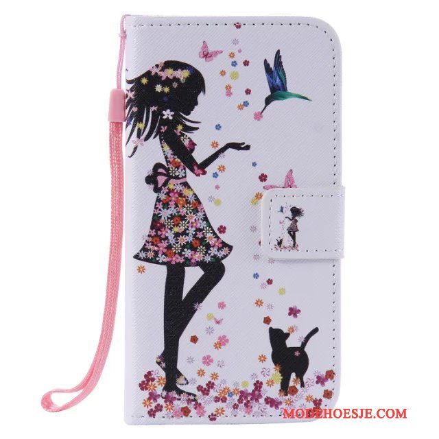 Hoesje Samsung Galaxy J3 2015 Geschilderd Klittenband Hanger, Hoes Samsung Galaxy J3 2015 Zakken Zwart Skärmskydd