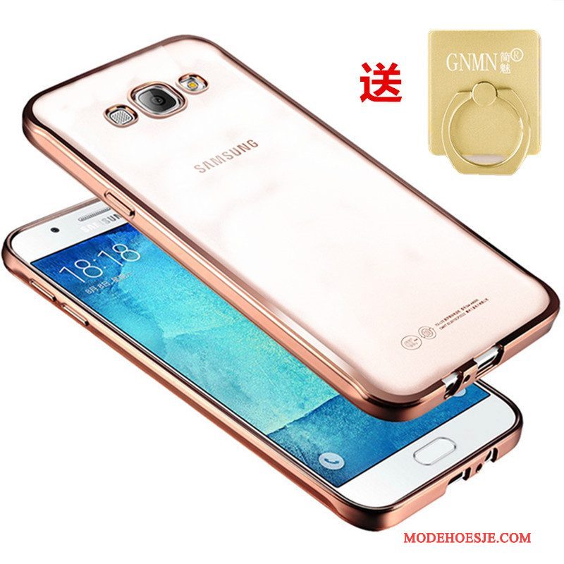 Hoesje Samsung Galaxy J3 2016 Bescherming Doorzichtigtelefoon, Hoes Samsung Galaxy J3 2016 Zacht Goud