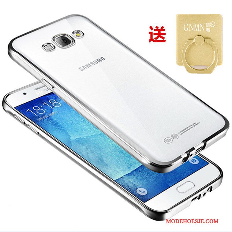 Hoesje Samsung Galaxy J3 2016 Bescherming Doorzichtigtelefoon, Hoes Samsung Galaxy J3 2016 Zacht Goud