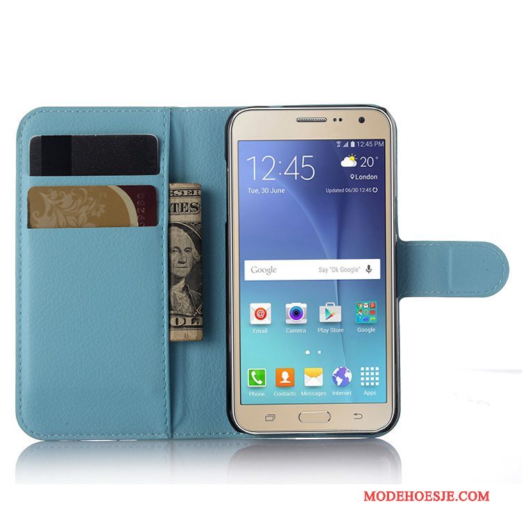 Hoesje Samsung Galaxy J3 2016 Folio Wittelefoon, Hoes Samsung Galaxy J3 2016 Bescherming