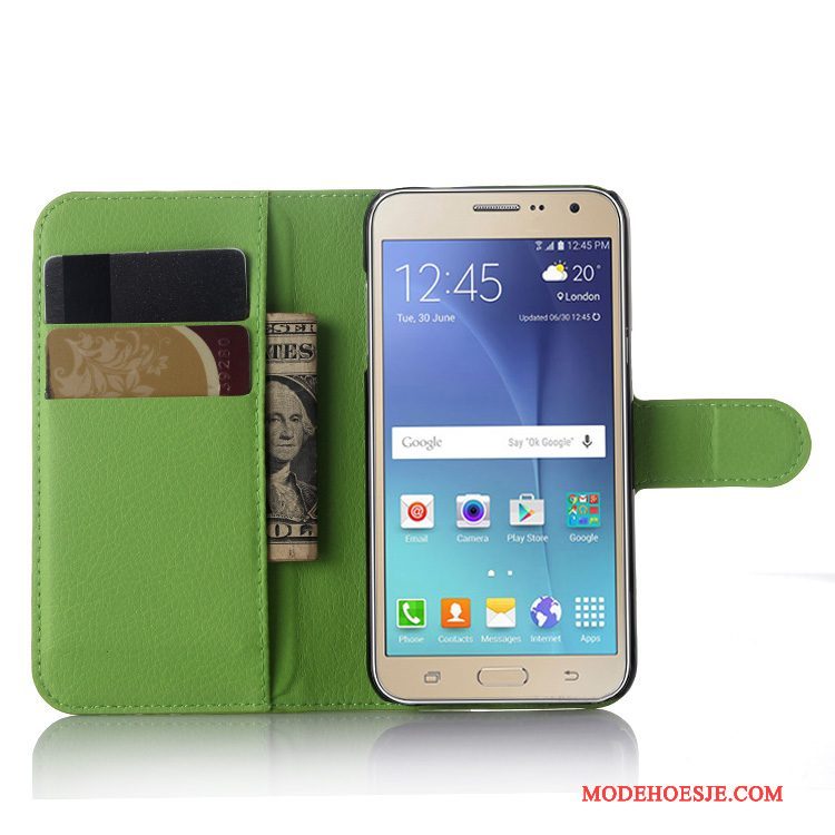 Hoesje Samsung Galaxy J3 2016 Folio Wittelefoon, Hoes Samsung Galaxy J3 2016 Bescherming