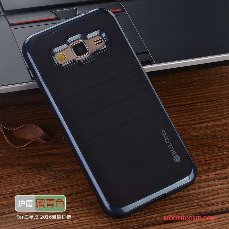 Hoesje Samsung Galaxy J3 2016 Zacht Goud Doek, Hoes Samsung Galaxy J3 2016 Zakken Persoonlijktelefoon