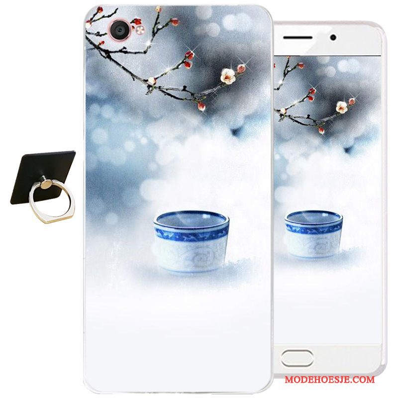 Hoesje Samsung Galaxy J3 2017 Bescherming Chinese Stijl Inkt Schilderij, Hoes Samsung Galaxy J3 2017 Zacht Blauwtelefoon