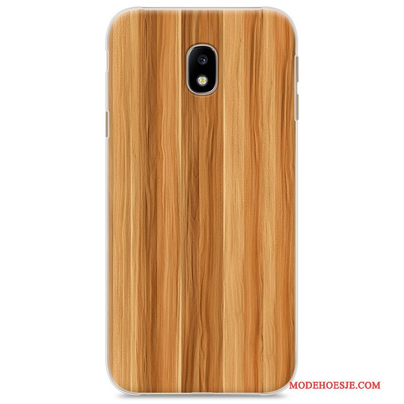 Hoesje Samsung Galaxy J3 2017 Geschilderd Hout Hard, Hoes Samsung Galaxy J3 2017 Vintage Trendtelefoon