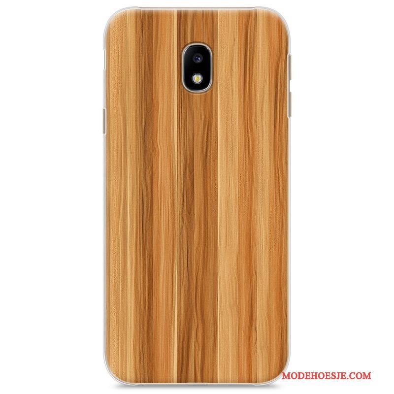 Hoesje Samsung Galaxy J3 2017 Geschilderd Hout Hard, Hoes Samsung Galaxy J3 2017 Vintage Trendtelefoon