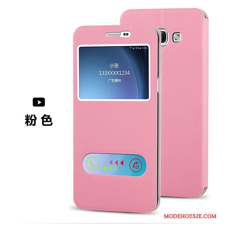 Hoesje Samsung Galaxy J5 2015 Folio Telefoon Wit, Hoes Samsung Galaxy J5 2015 Leer