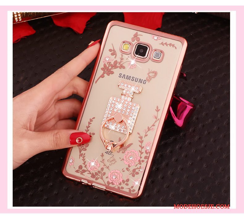 Hoesje Samsung Galaxy J5 2015 Siliconen Anti-falltelefoon, Hoes Samsung Galaxy J5 2015 Bescherming Roze