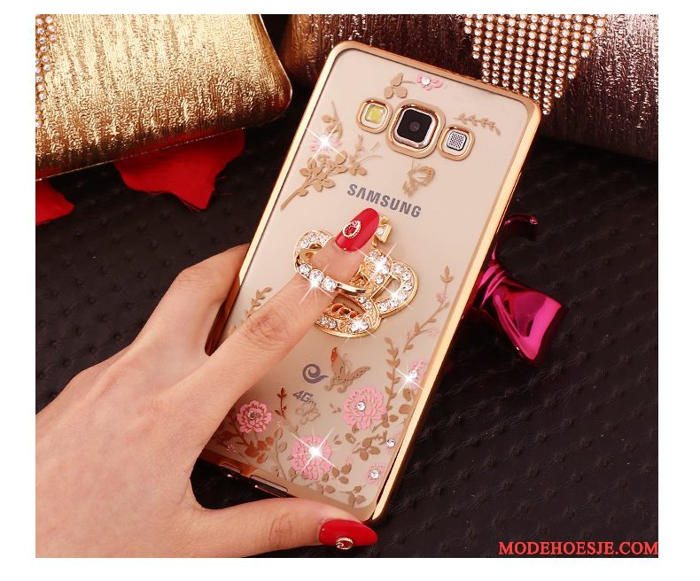 Hoesje Samsung Galaxy J5 2015 Siliconen Anti-falltelefoon, Hoes Samsung Galaxy J5 2015 Bescherming Roze