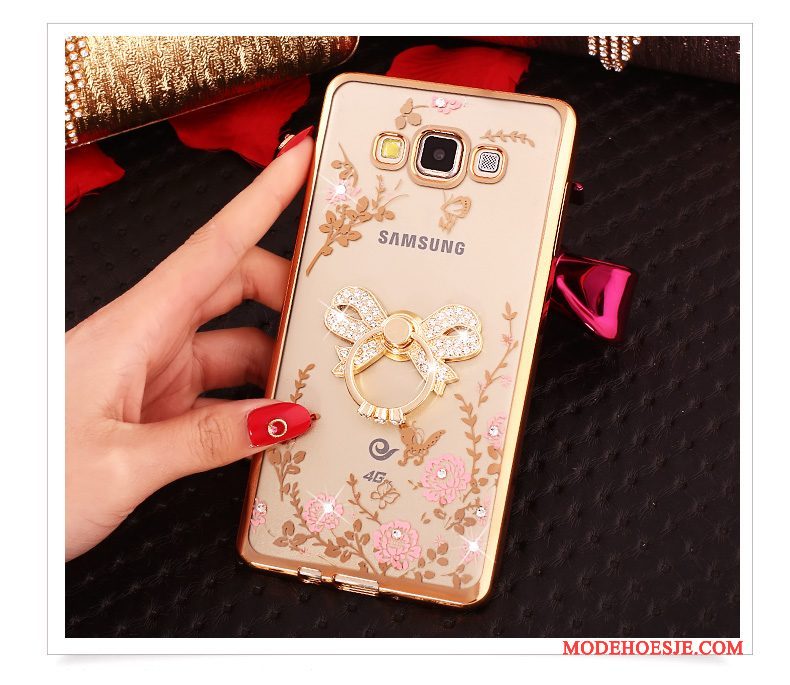 Hoesje Samsung Galaxy J5 2015 Siliconen Anti-falltelefoon, Hoes Samsung Galaxy J5 2015 Bescherming Roze