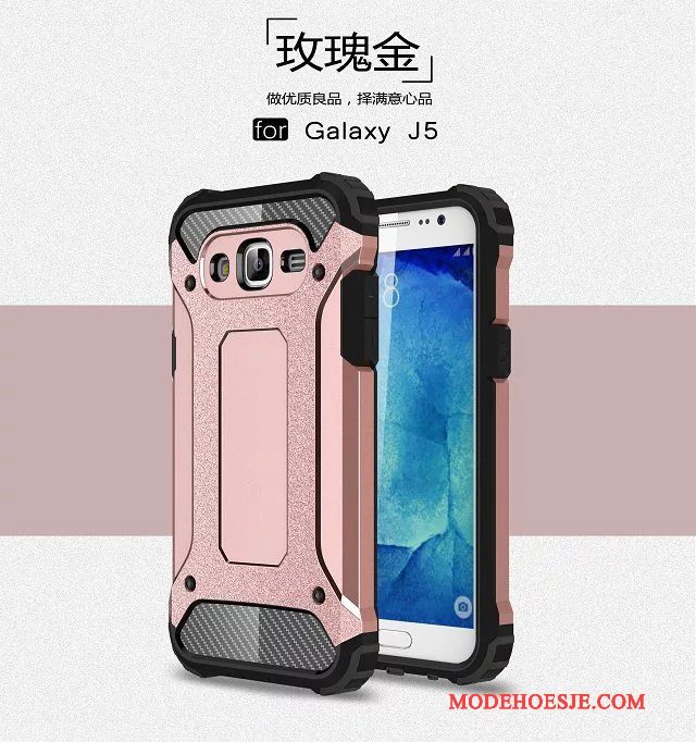 Hoesje Samsung Galaxy J5 2015 Zakken Pantser Anti-fall, Hoes Samsung Galaxy J5 2015 Bescherming Groentelefoon