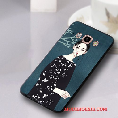 Hoesje Samsung Galaxy J5 2016 Bescherming Blauwtelefoon, Hoes Samsung Galaxy J5 2016 Zacht Hanger Anti-fall