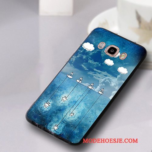 Hoesje Samsung Galaxy J5 2016 Bescherming Blauwtelefoon, Hoes Samsung Galaxy J5 2016 Zacht Hanger Anti-fall