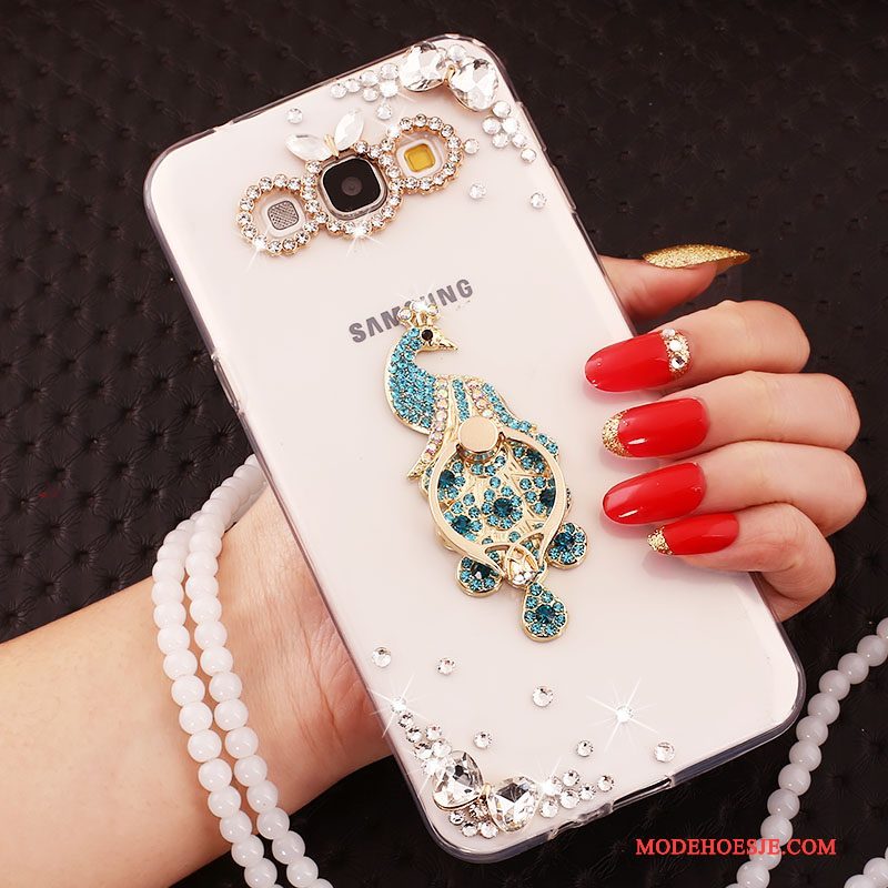 Hoesje Samsung Galaxy J5 2016 Kleur Telefoon Kristal, Hoes Samsung Galaxy J5 2016 Anti-fall Ring