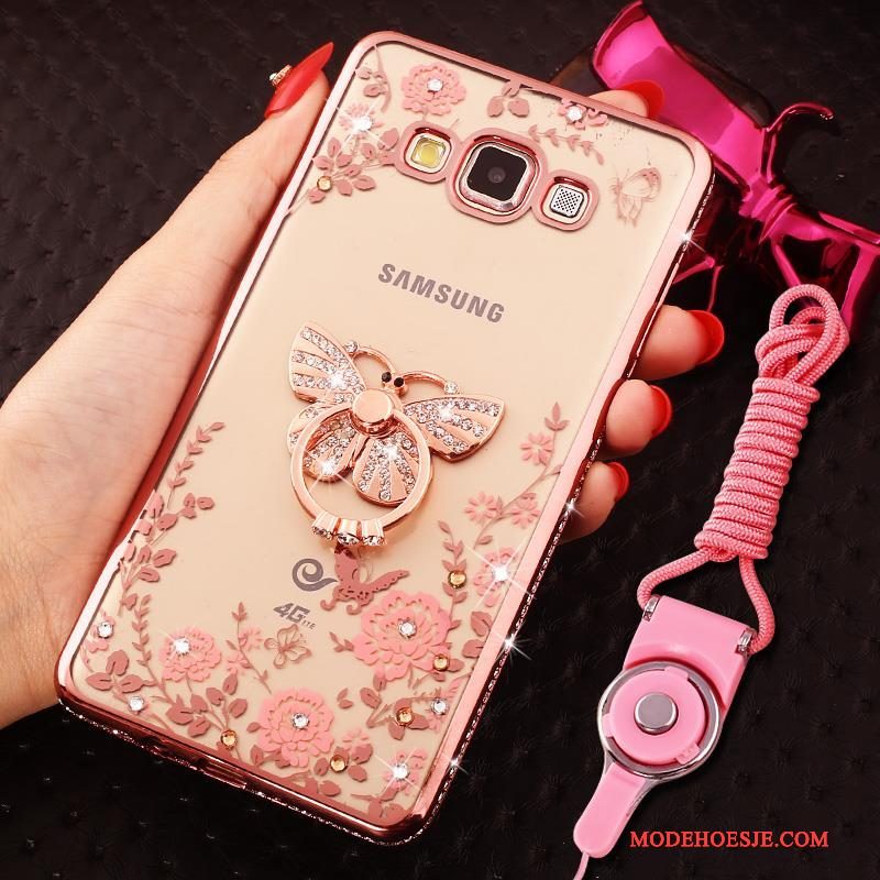 Hoesje Samsung Galaxy J5 2016 Strass Rozetelefoon, Hoes Samsung Galaxy J5 2016 Zakken