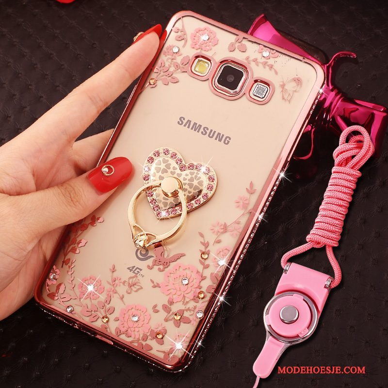 Hoesje Samsung Galaxy J5 2016 Strass Rozetelefoon, Hoes Samsung Galaxy J5 2016 Zakken