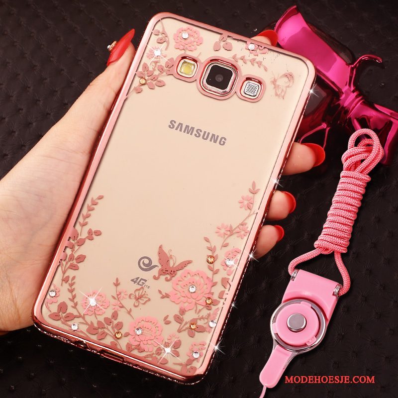 Hoesje Samsung Galaxy J5 2016 Strass Rozetelefoon, Hoes Samsung Galaxy J5 2016 Zakken