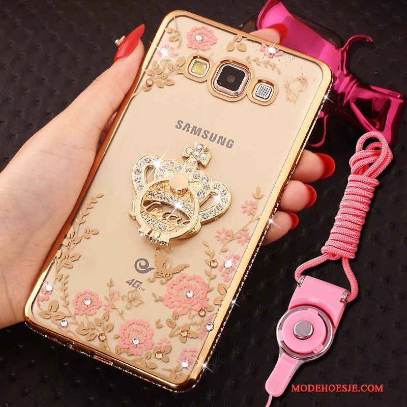 Hoesje Samsung Galaxy J5 2016 Strass Rozetelefoon, Hoes Samsung Galaxy J5 2016 Zakken