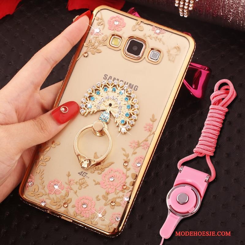 Hoesje Samsung Galaxy J5 2016 Strass Rozetelefoon, Hoes Samsung Galaxy J5 2016 Zakken