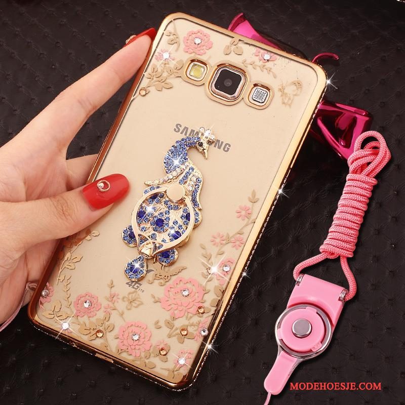 Hoesje Samsung Galaxy J5 2016 Strass Rozetelefoon, Hoes Samsung Galaxy J5 2016 Zakken